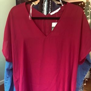 Ruby Red Kimono Blouse